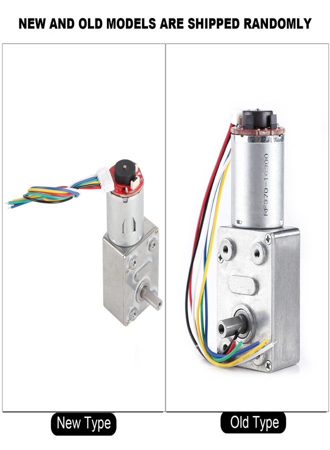 Walfront DC 12V High Torque Turbine Gear Motor with Encoder Strong Self Locking 40RPM - Image 2
